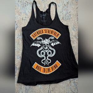 Bravado Black and Orange Graphic Tank Top